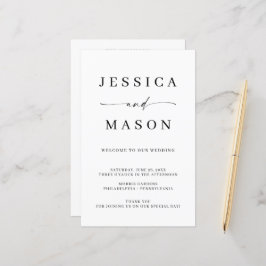 クラシックエレガンスバジェット結婚式 プログラム