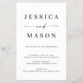 クラシックエレガンスバジェット結婚式 プログラム チラシ (正面)