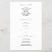 クラシックエレガンスバジェット結婚式 プログラム チラシ (裏面)