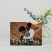 クラシックエレガンスフォイル写真感謝ポストカード 箔招待状ポストカード (立ち正面)