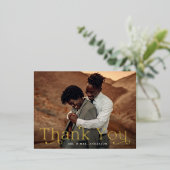 クラシックエレガンスフォイル写真感謝ポストカード 箔招待状ポストカード (立ち正面)