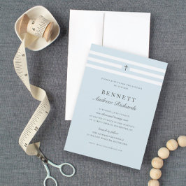 クラシックエレガンスボーイズバプテスマ 招待状