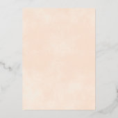 クラシックエレガンスマルリフォーマルーピーチ結婚ズ金ゴールド 箔招待状 (裏面)