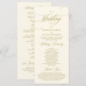 クラシックエレガンスヴィンテージ金ゴールド結婚,'s Selemy P プログラム (正面/裏面)