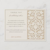 クラシックエレガンス印刷エンボスサンキューカード エンクロージャーカード (正面)