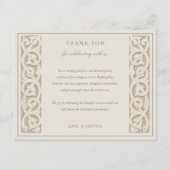 クラシックエレガンス印刷エンボスサンキューカード エンクロージャーカード (正面)