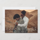 クラシックエレガンス愛とブ感謝していロック写真 サンキューカード (正面)