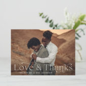 クラシックエレガンス愛とブ感謝していロック写真 サンキューカード (スタンド正面)