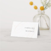 クラシックエレガンス書道モノグラム結婚ズ プレイスカード (裏面)