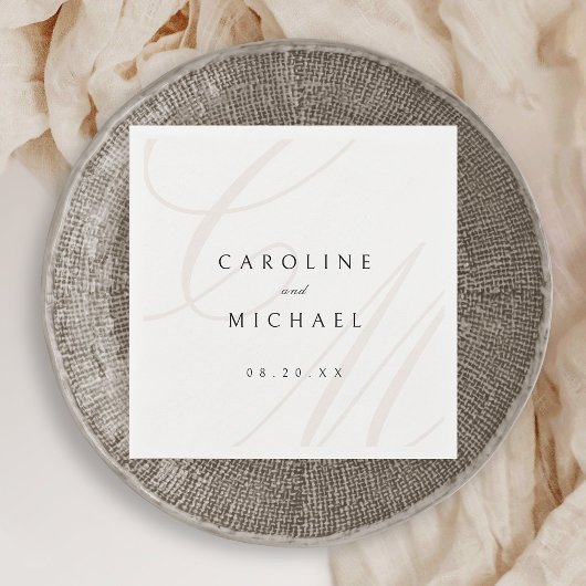 クラシックエレガンス書道モノグラム スタンダードカクテルナプキン