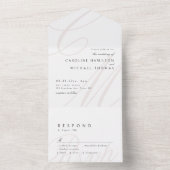 クラシックエレガンス書道モノグラ結婚ムの オールインワン招待状 (内側)