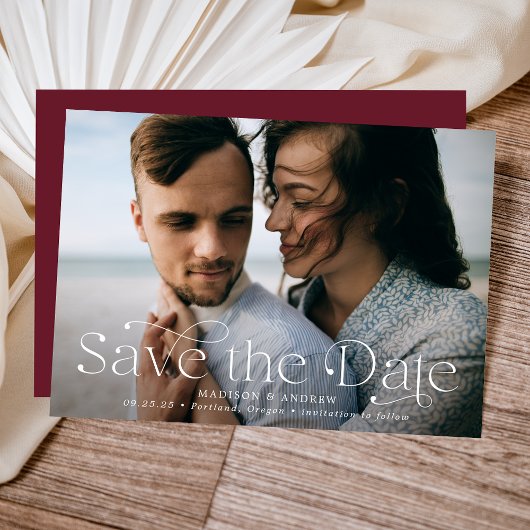 クラシックエレガンス水平写真 セーブザデート