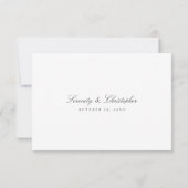 クラシックエレガンス結婚スクリプトQRコード 出欠カード (裏面)