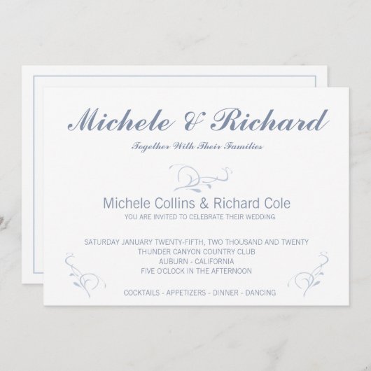 クラシックエレガンス結婚ズ 招待状 (正面/裏面)