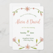 クラシックエレガンス結婚式招待状 招待状 (正面/裏面)