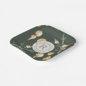 クラシックエレガンス：シックなクリスモノグラムのマス ペーパープレート (傾斜あり)