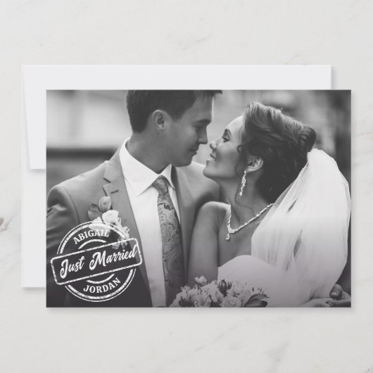 クラシックエレガントたった今結婚しました 案内状 (正面)