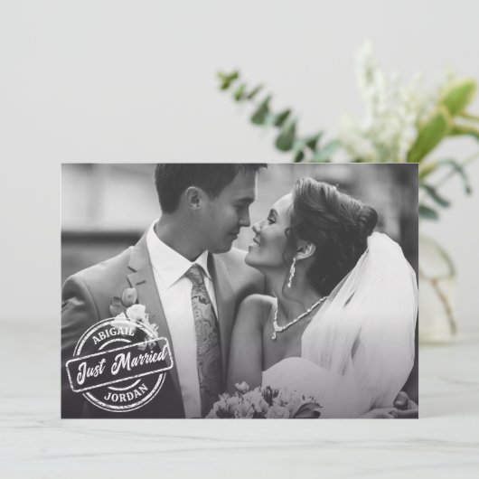 クラシックエレガントたった今結婚しました 案内状 (スタンド正面)