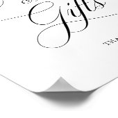 クラシックエレガントなウェディングカードとギフトサイン ポスター (角)