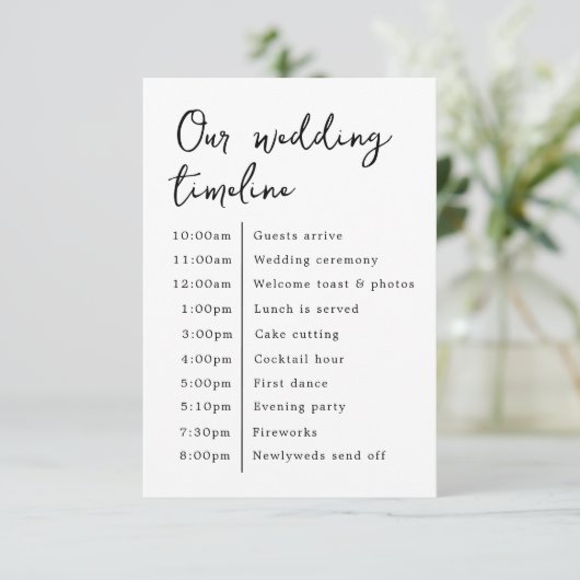 クラシックエレガントのタイムラ結婚イン エンクロージャーカード (スタンド正面)