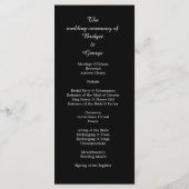 クラシックエレガントのfiligreeメニューとプログ結婚ラム プログラム (裏面)