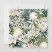 クラシックエレガントアイボリーとブルーファミリーの写真 シーズンカード (裏面)