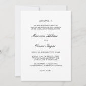 クラシックエレガントイスラム結婚式招待状 招待状 (正面)