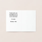 クラシックエレガントウェディングサンキューカード 箔カード (内部)