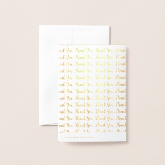 クラシックエレガントウェディングサンキューカード 箔カード (裏面封筒付き)