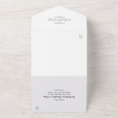 クラシックエレガントウェディングフォーマル白黒予算 オールインワン招待状 (外側)