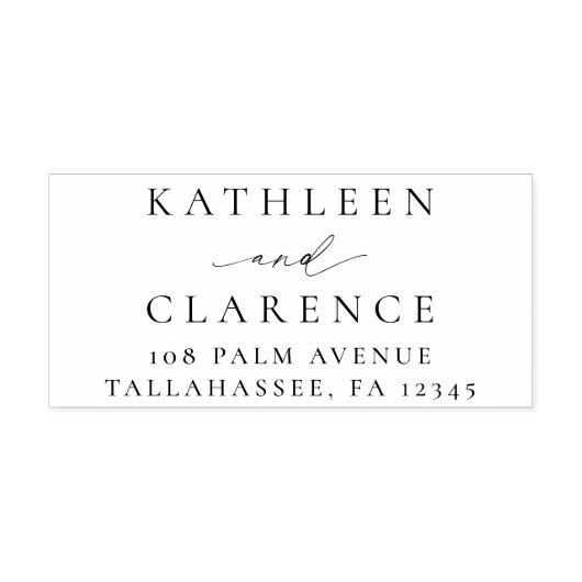 クラシックエレガントウェディング差出人住所 セルフインキングスタンプ (デザイン)