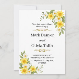 クラシックエレガントウェディング招待状 – タイムレス 招待状