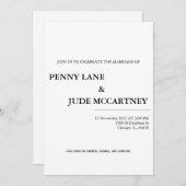 クラシックエレガントウェディング招待状 招待状 (正面/裏面)