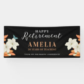 クラシックエレガントオレンジブラックリタイアリリーフローラ 横断幕 (横)