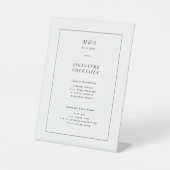 クラシックエレガントカクテルメニュー台座看板 台座サイン (正面)