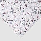 クラシックエレガントクリスマスの植物葉 薄葉紙 (詳細)