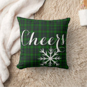 クラシックエレガントグリーンブラックプライド雪片 クッション (ブランケット)