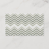 クラシックエレガントグレーと白いシェブロンの職業 名刺 (裏面)