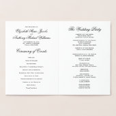 クラシックエレガントゴールドフォイル結婚式 プログラム (内部)