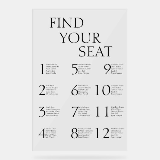 クラシックエレガントシンプルモダン アクリルサイン (正面)