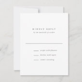 クラシックエレガントシンプル式RSVPカード 招待状 (正面)