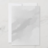 クラシックエレガントシンプル水の色グレー結婚ズ 招待状 (裏面)