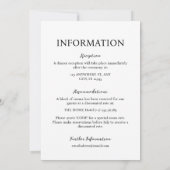 クラシックエレガントシンプル結婚 招待状 (裏面)