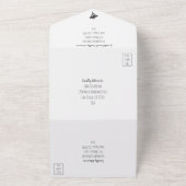 クラシックエレガントシンプルB&Wジョシュアツリーシルエット オールインワン招待状 (外側)