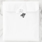 クラシックエレガントシンプルB&Wジョシュアツリーシルエット ラウンドシール (バッグ)