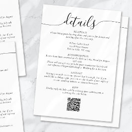 クラシックエレガントスクリプシンプルト結婚詳細 エンクロージャーカード