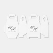 クラシックエレガントスクリプトイニシャル結婚の フェイバーボックス (折り畳みなし)