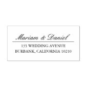クラシックエレガントスクリプト名結婚の差出人住所 ラバースタンプ (インプリント)