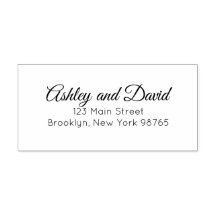 クラシックエレガントスクリプト差出人住所の自動手書き