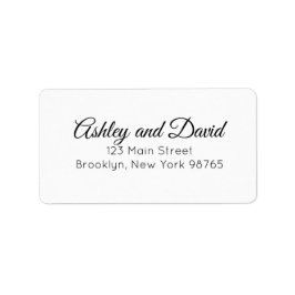 クラシックエレガントスクリプト差出人住所ラベル ラベル
